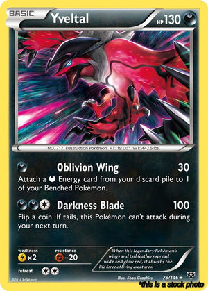 Rare Yveltal [78/146 Near Mint ]