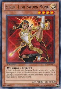 1st Edition Ehren, Lightsworn Monk [SDLI-EN011 Near Mint] Common / Short Print