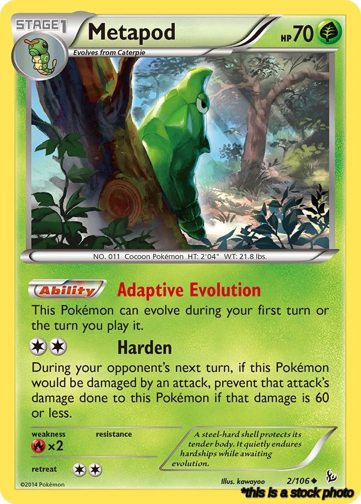 2/106 Metapod Uncommon Normal