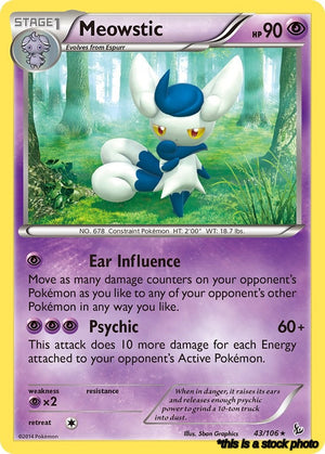 43/106 Meowstic Rare Normal