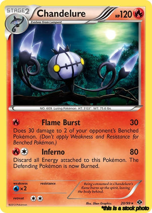 20/99 Chandelure Holo Rare Holofoil