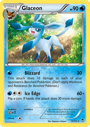 Rare Glaceon [19/111 Near Mint ]