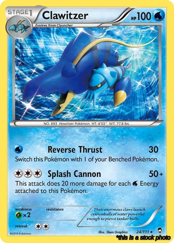 Holofoil Clawitzer [24/111 Lightly Played ]