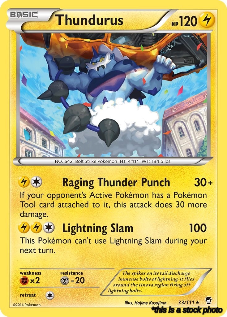 Rare Thundurus [33/111 Near Mint ]