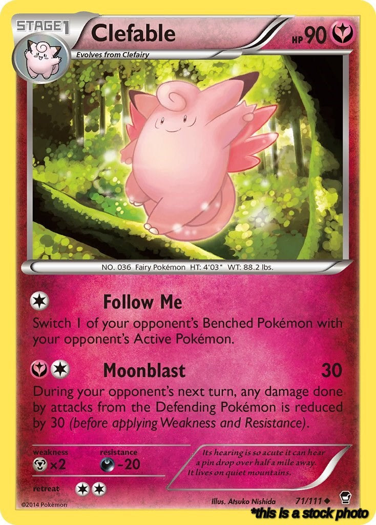 Reverse Holofoil Clefable [71/111 Near Mint ]