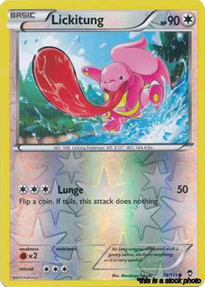 Reverse Holofoil Lickitung [78/111 Near Mint ]