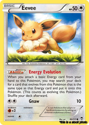 80/111 Eevee Common Reverse Holofoil