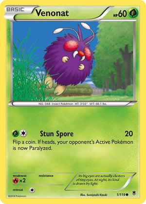 Common Venonat [1/119 Lightly Played ]