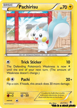 Reverse Holofoil Pachirisu [25/119 Near Mint ]