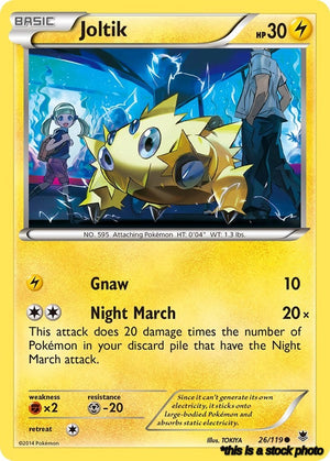 Reverse Holofoil Joltik [26/119 Near Mint ]