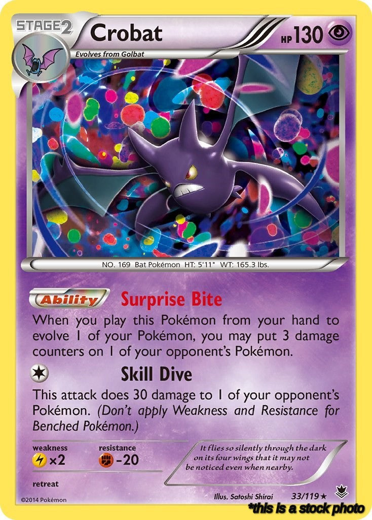 Reverse Holofoil Crobat [33/119 Lightly Played ]