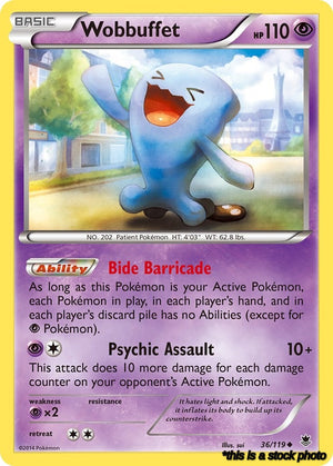 36/119 Wobbuffet Uncommon Reverse Holofoil