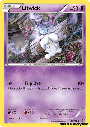 Reverse Holofoil Litwick [41/119 Lightly Played ]