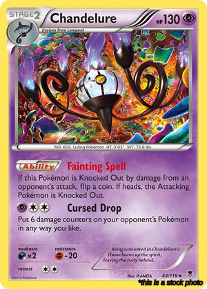 Holofoil Chandelure [43/119 Near Mint ]