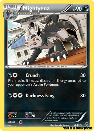 Rare Mightyena [54/119 Lightly Played ]