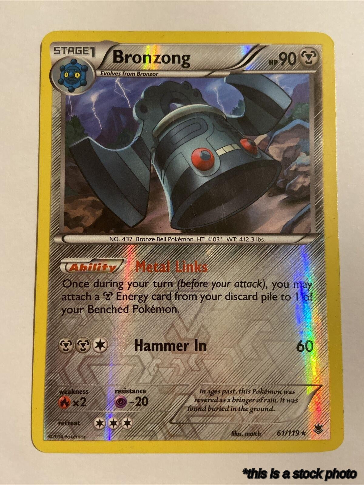 Reverse Holofoil Bronzong [61/119 Near Mint ]