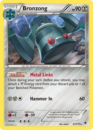 Rare Bronzong [61/119 Near Mint ]