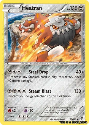 Holofoil Heatran [63/119 Near Mint ]