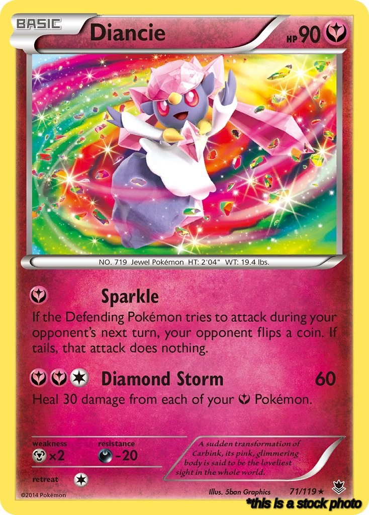 71/119 Diancie Holo Rare Holofoil