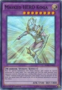 1st Edition Masked HERO Koga [SDHS-EN042 Lightly Played] Super Rare