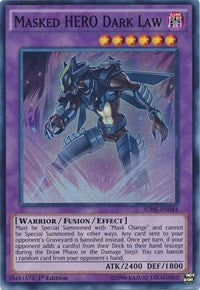 1st Edition Masked HERO Dark Law [SDHS-EN044 Lightly Played] Super Rare