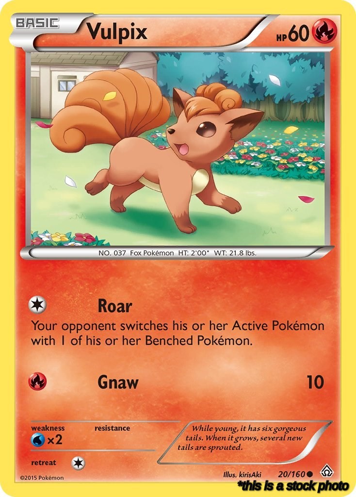 Reverse Holofoil Vulpix [20/160 Lightly Played ]