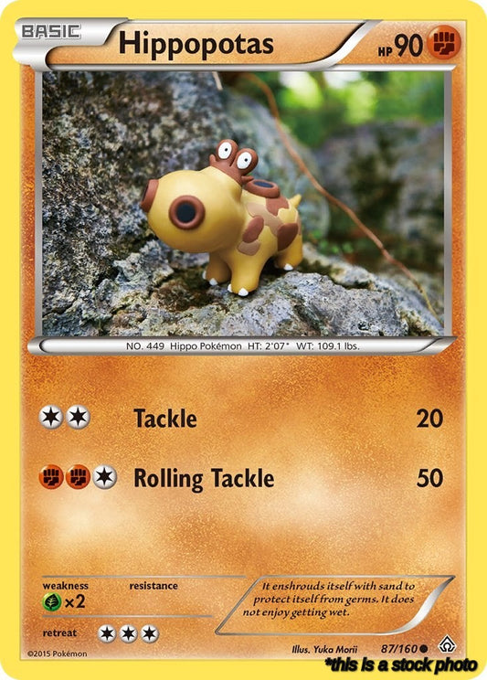 87/160 Hippopotas Common Reverse Holofoil