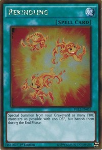 1st Edition Rekindling [PGL2-EN053 Lightly Played] Gold Rare