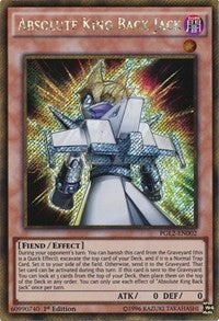 1st Edition Absolute King Back Jack [PGL2-EN002 Lightly Played] Gold Secret Rare
