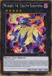 1st Edition Number 14: Greedy Sarameya [PGL2-EN017 Near Mint] Gold Secret Rare