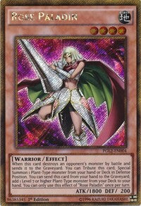1st Edition Rose Paladin [PGL2-EN004 Near Mint] Gold Secret Rare