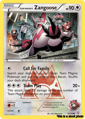Normal Team Magma's Zangoose [22/34 Near Mint ]