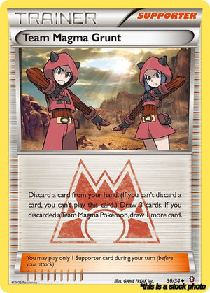 Normal Team Magma Grunt [30/34 Moderately Played ]