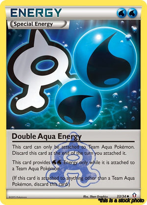 Normal Double Aqua Energy [33/34 Lightly Played ]