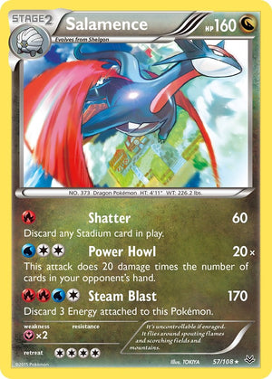 Holo Rare Salamence [57/108 Near Mint ]
