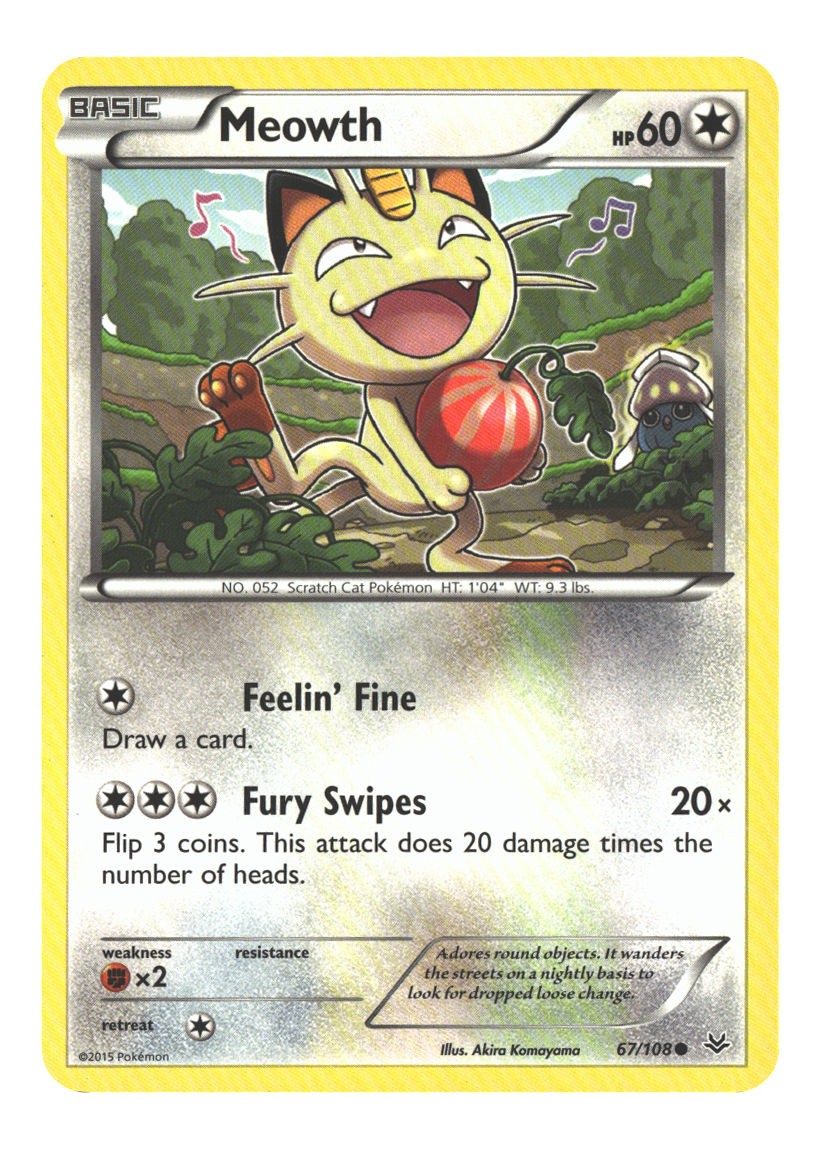 67/108 Meowth Common Normal