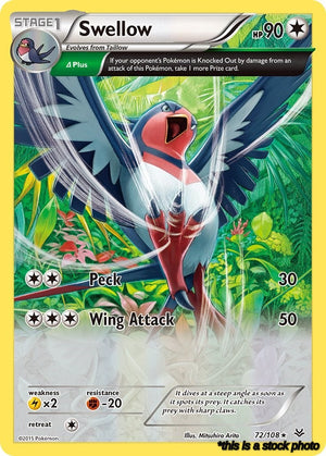 72/108 Swellow (72 Delta) Holo Rare Holofoil