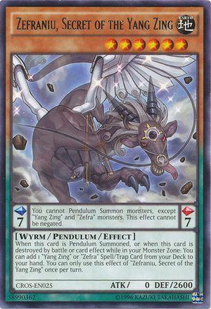 Unlimited Zefraniu, Secret of the Yang Zing [CROS-EN025 Lightly Played] Rare