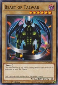 1st Edition Beast of Talwar [YS15-ENL01 Near Mint] Common / Short Print