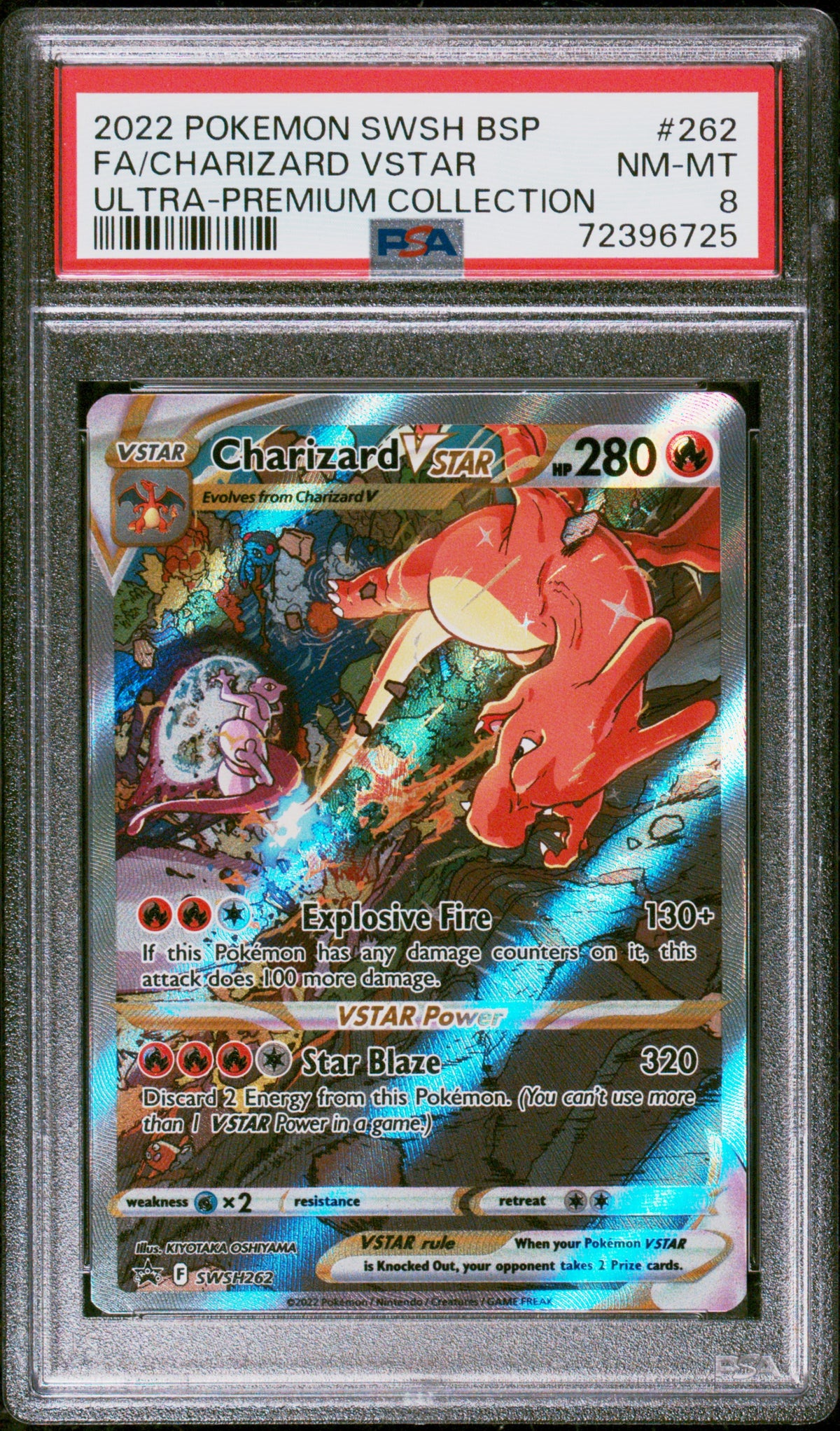 2022 Pokémon Charizard VSTAR #SWSH262 PSA 8 NM-MT