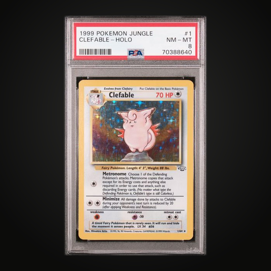 Clefable Holo 1/64 — PSA 8 NM-MT (1999 Jungle Unlimited)