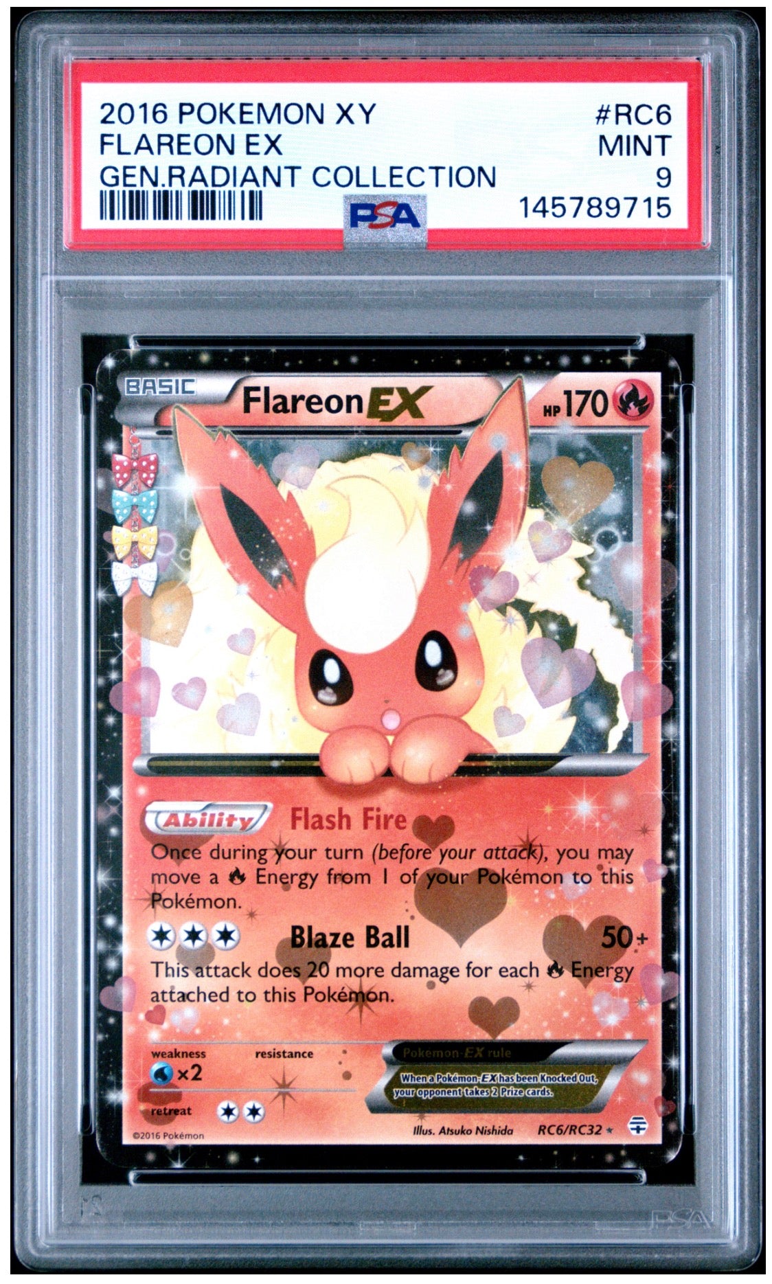 Flareon EX RC6/RC32 - Generations Radiant Collection (PSA 9 MINT)