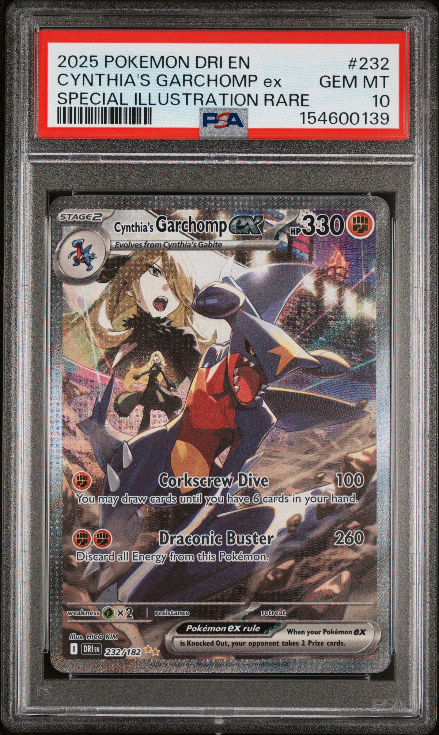 Cynthia's Garchomp ex #232 Special Illustration Rare - PSA 10 Gem Mint
