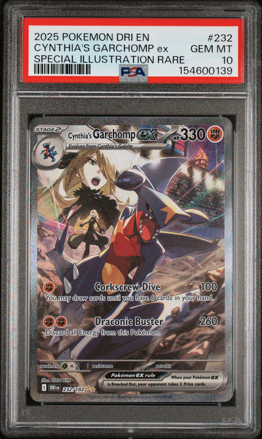 Cynthia's Garchomp ex #232 Special Illustration Rare - PSA 10 Gem Mint