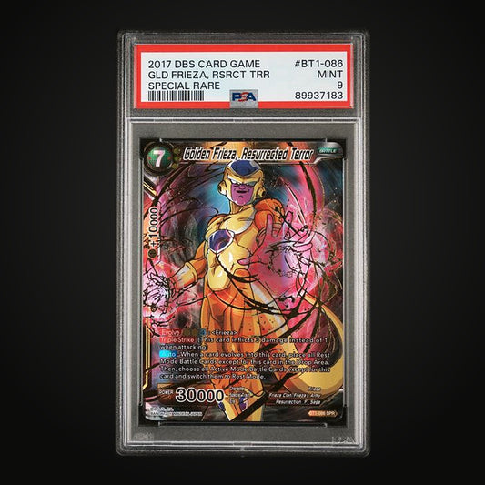 Golden Frieza, Resurrected Terror SPR BT1-086 — PSA 9 Mint (Dragon Ball Super Galactic Battle)