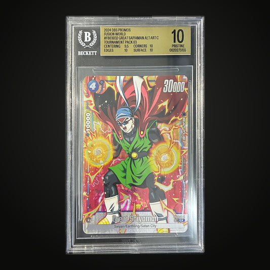 Great Saiyaman Alt Art FB03-032 Tournament Pack 03 Promo — BGS 10 Pristine (Dragon Ball Super Fusion World)