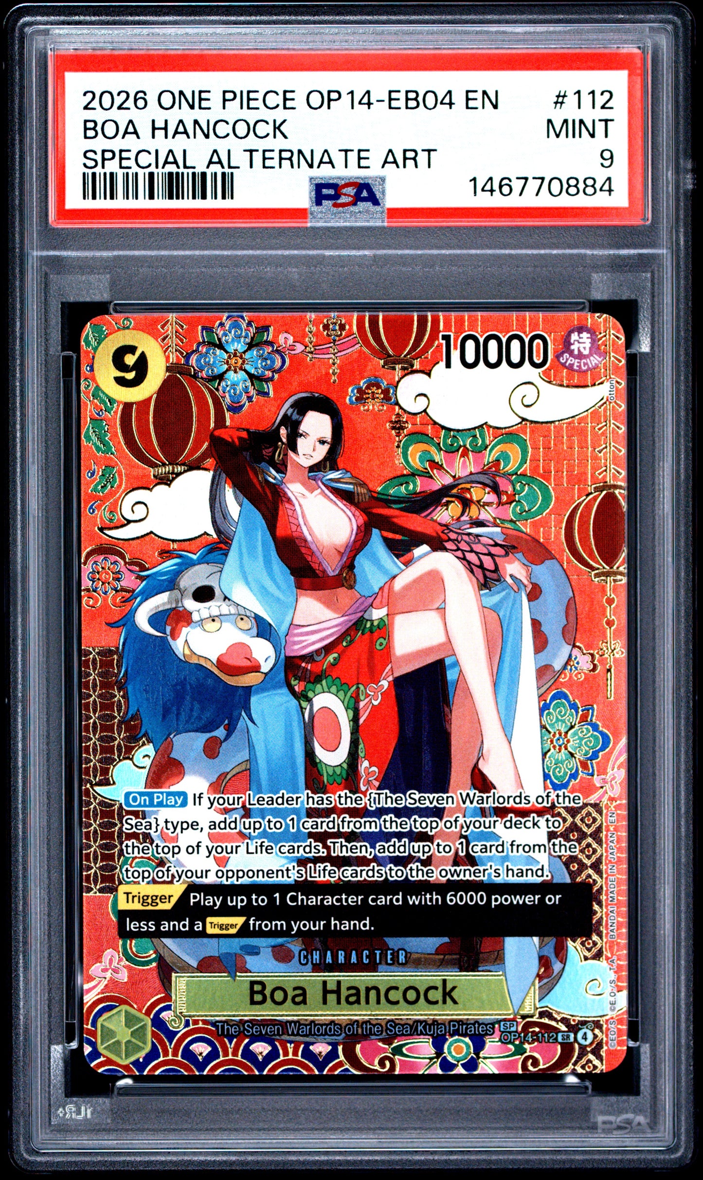 One Piece OP-14 Boa Hancock #112 Special Alternate Art PSA 9