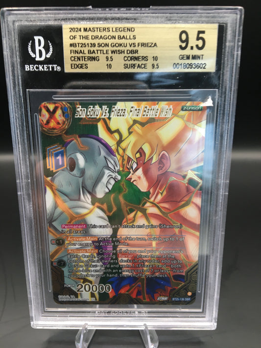 BGS 9.5 Son Goku Vs. Frieza, Final Battle Wish (DBR) [BT25 - BT25-139]