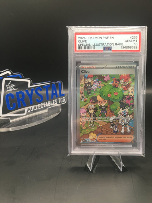 Clive - 236/091 - SIR - Paldean Fates - Pokemon Card - PSA 10