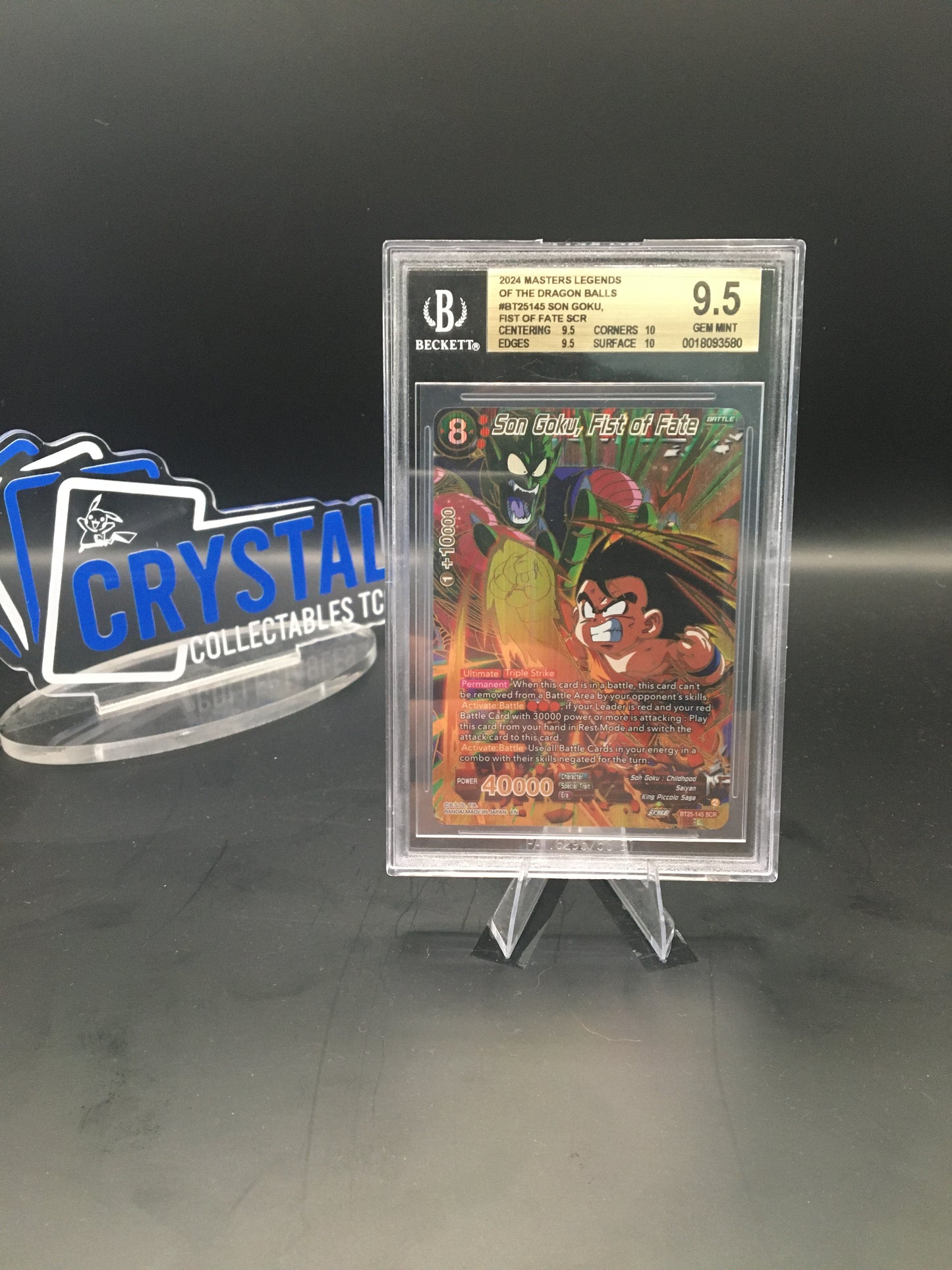 2024 Dragon Ball Super SON GOKU, FIST OF FATE BT25-145 Secret Rare ENG BGS 9.5
